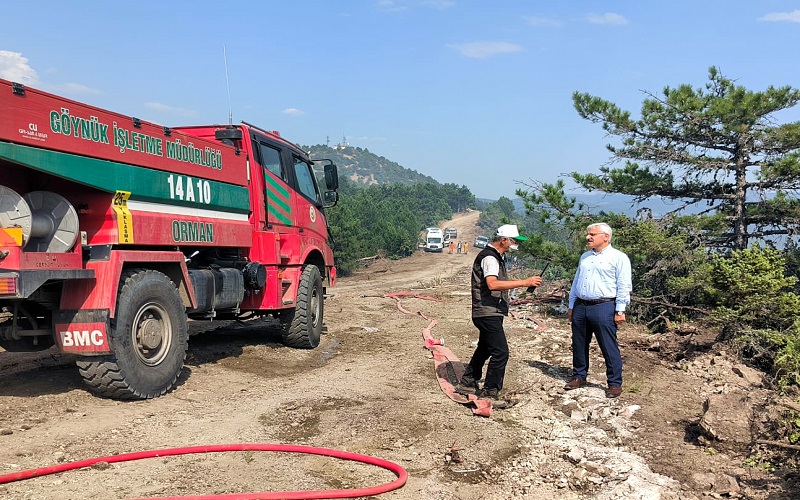 Vali Kılıç Göynük’te Yangın Söndürme Çalışmalarını Koordine Etti