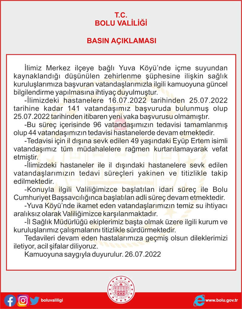 26.07.2022 tarihli basın açıklaması